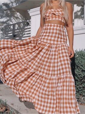 Runaway The Label Women's Brown and Orange SET